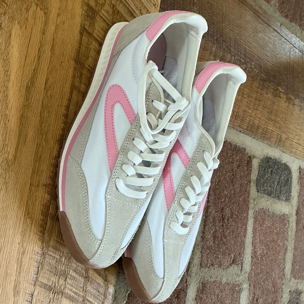 Draper James White and Pink Women's Sneakers